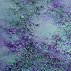 Acrylic painting, 48"x48", "Purple collection
