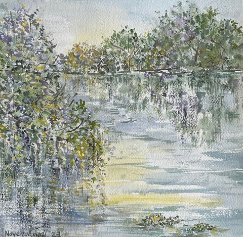 Watercolour Painting “Pond Series”6 - HassanNayerahmadiArt