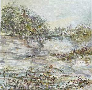 Watercolour Painting “Pond Series”1 - HassanNayerahmadiArt