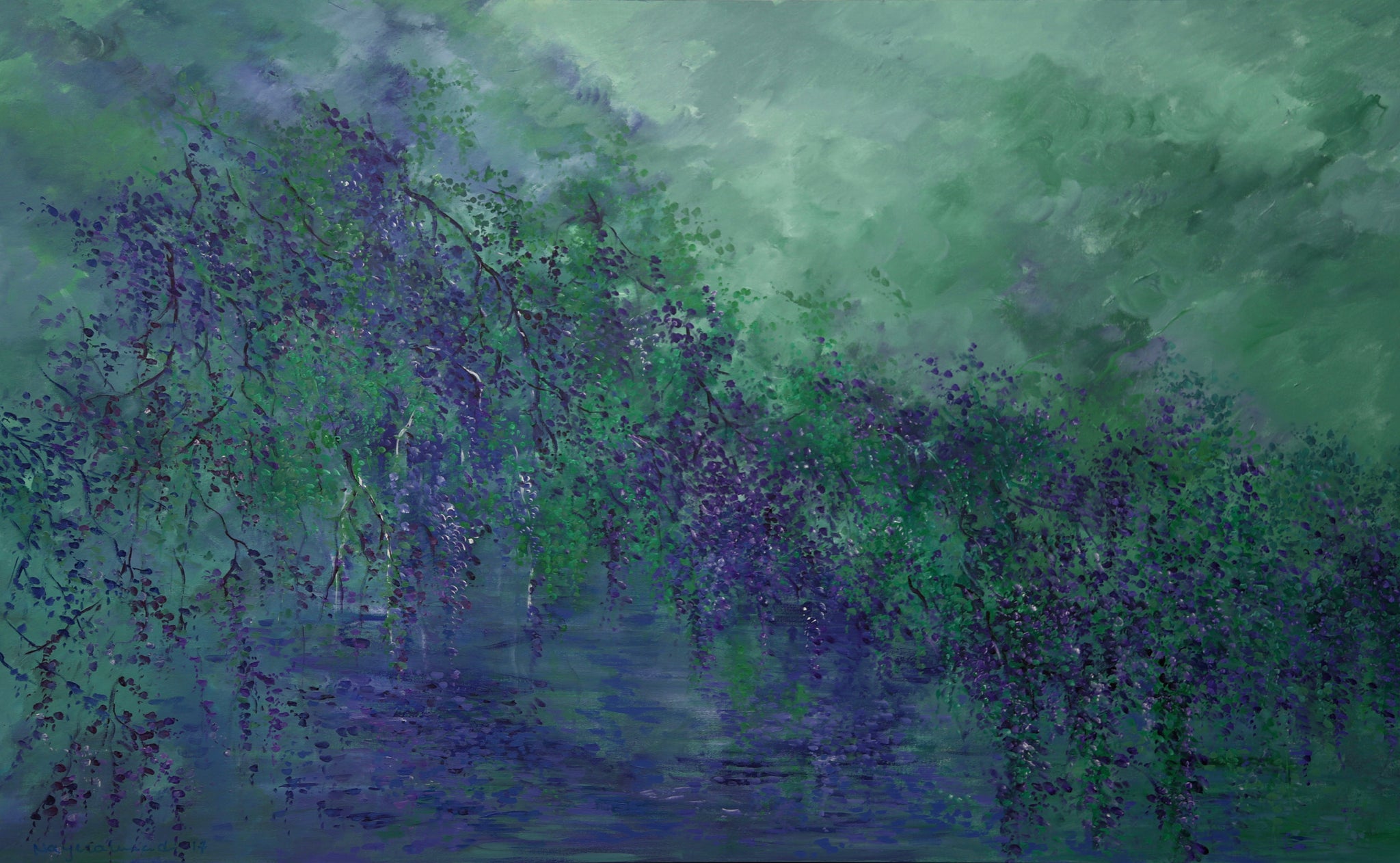 Pond Series #1, Abstract Painting , Canadian Landscape Artist,