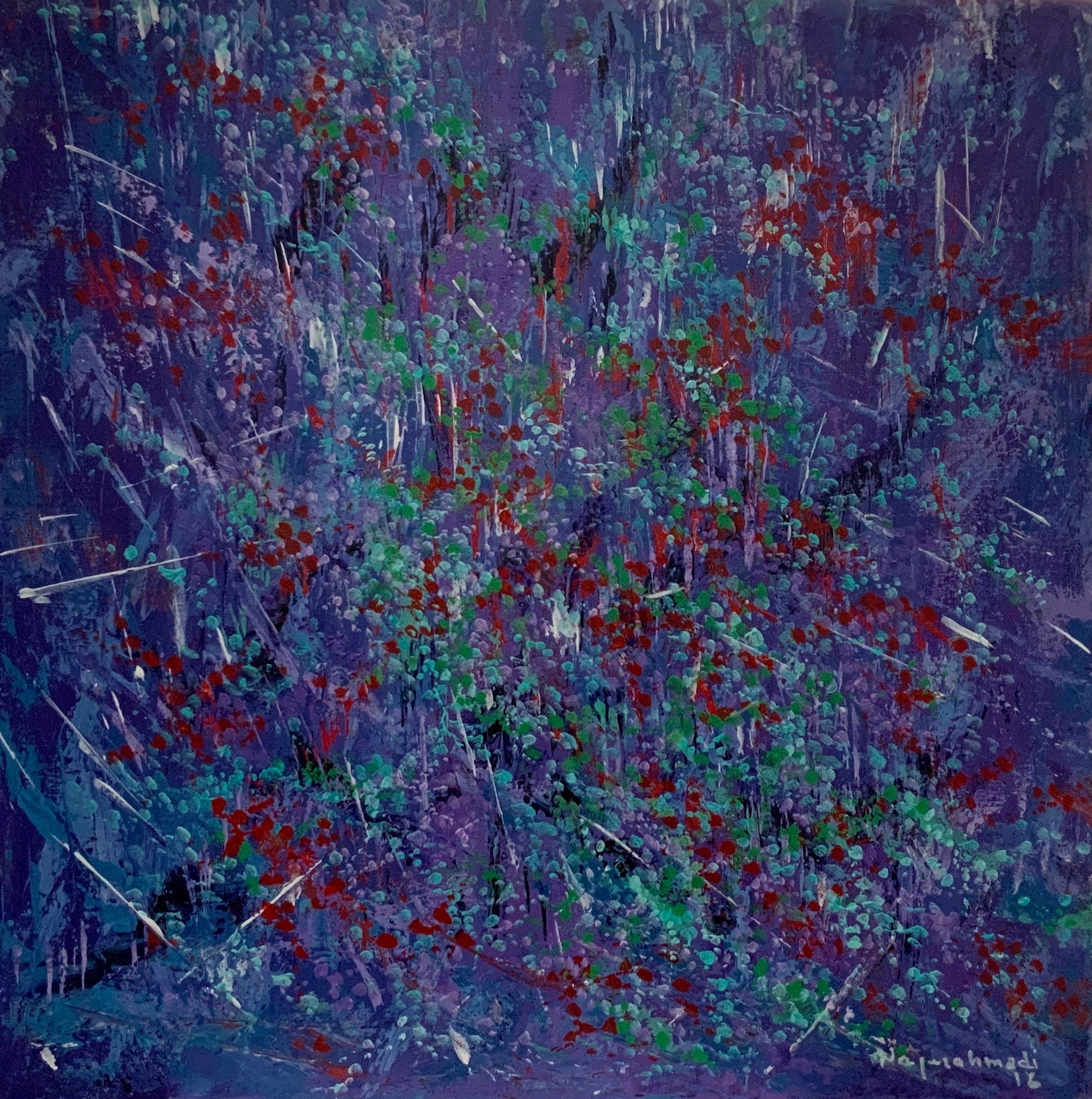 Purple#1 (24"x24") - HassanNayerahmadiArt