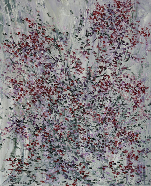 Red Flowers#2 (20"x24") - HassanNayerahmadiArt