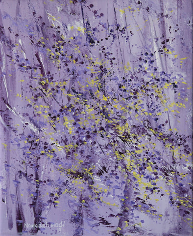 Purple flowers (20"x24") - HassanNayerahmadiArt