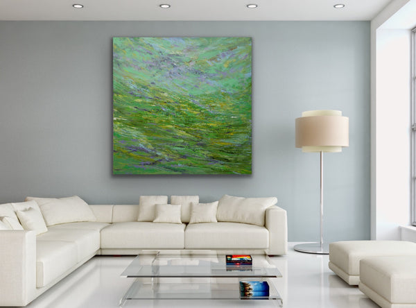 Abstract acrylic painting, abstract landscape, Artist in Toronto
