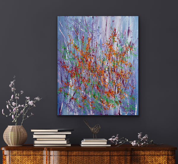 Abstract acrylic painting, abstract landscape, Artist in Toronto
