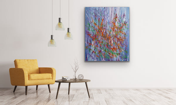 Abstract acrylic painting, abstract landscape, Artist in Toronto