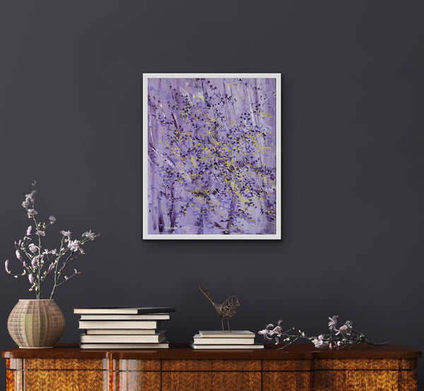 Purple flowers (20"x24") - HassanNayerahmadiArt