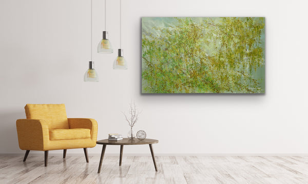 abstract painting, acrylic on canvas, serenity