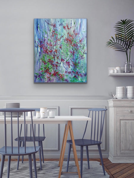 Abstract acrylic painting, abstract landscape, Artist in Toronto