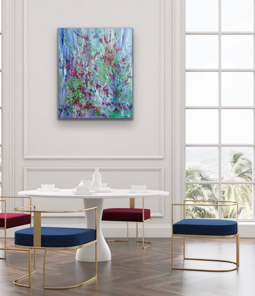 Abstract acrylic painting, abstract landscape, Artist in Toronto