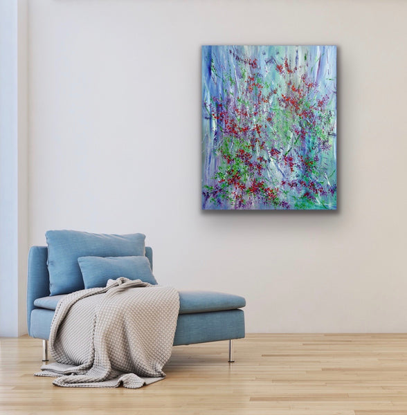 Abstract acrylic painting, abstract landscape, Artist in Toronto