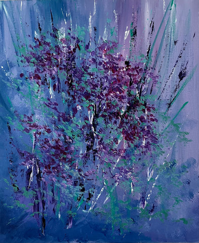 Purple Flowers#2 (20”x24”) - HassanNayerahmadiArt