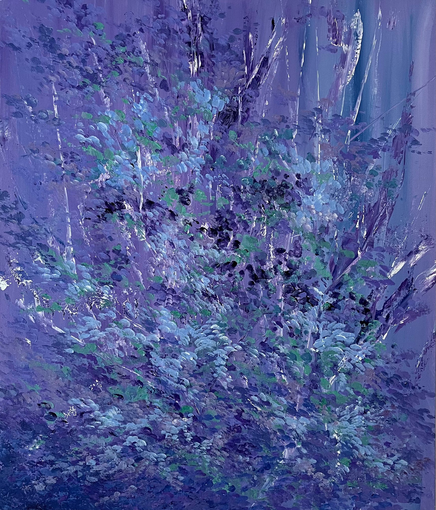 Purple Flowers#3 (20”x24”) - HassanNayerahmadiArt